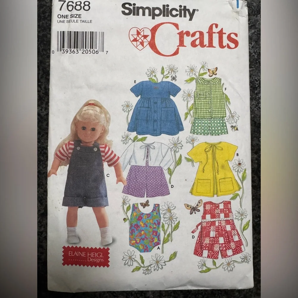 5 Sewing Craft Baby Doll Child Clothing Patterns Butterick Simplicity New & Used - Picture 5 of 12